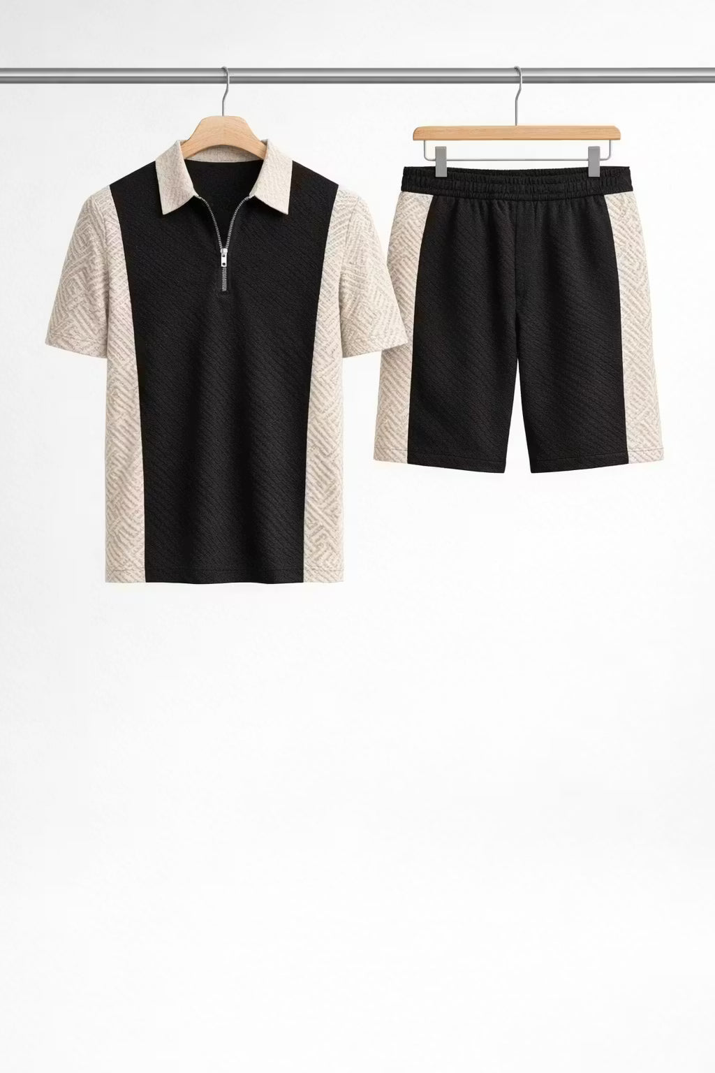 The Riviera Panel Knit Short Set