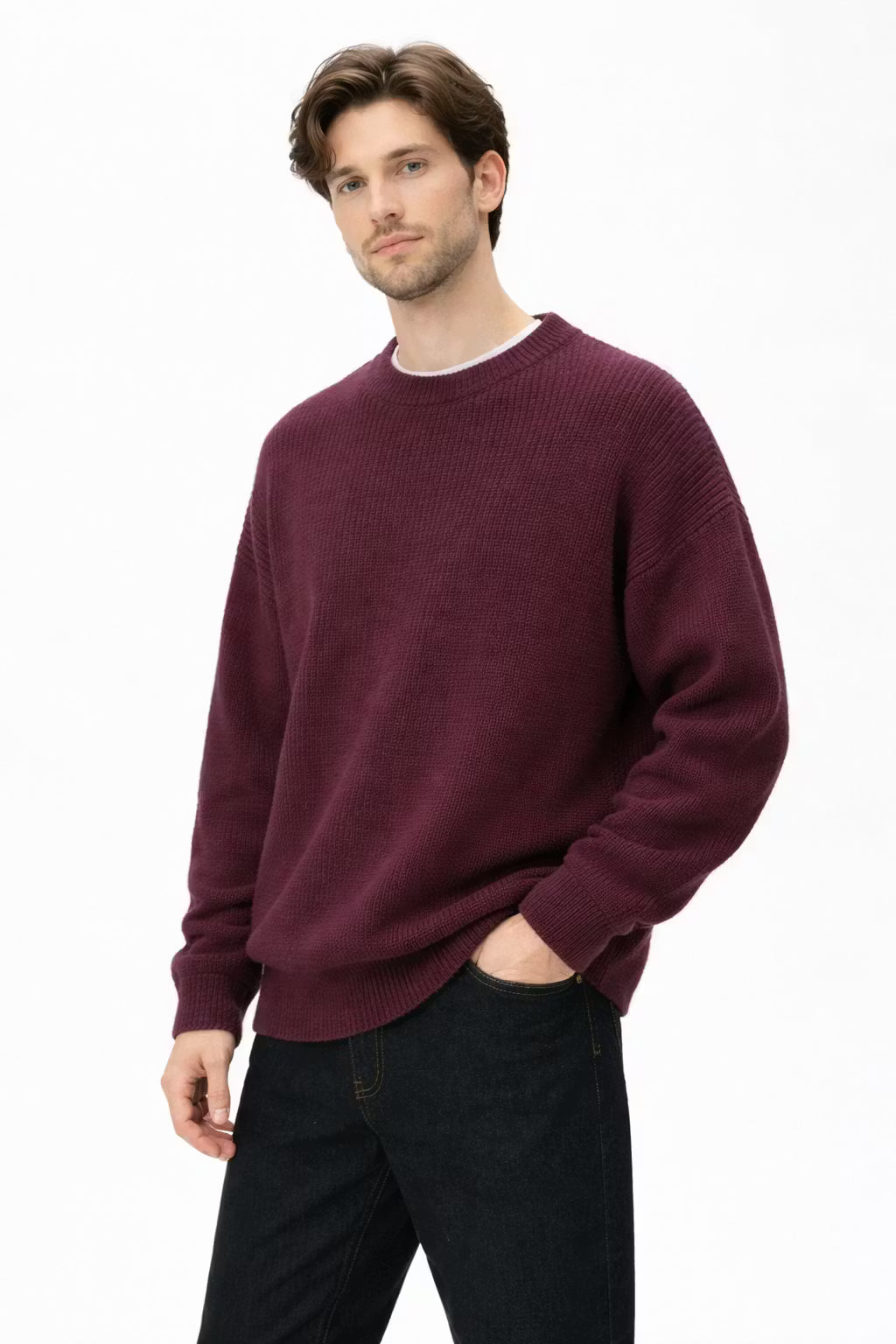 Ribbed Knit Crew