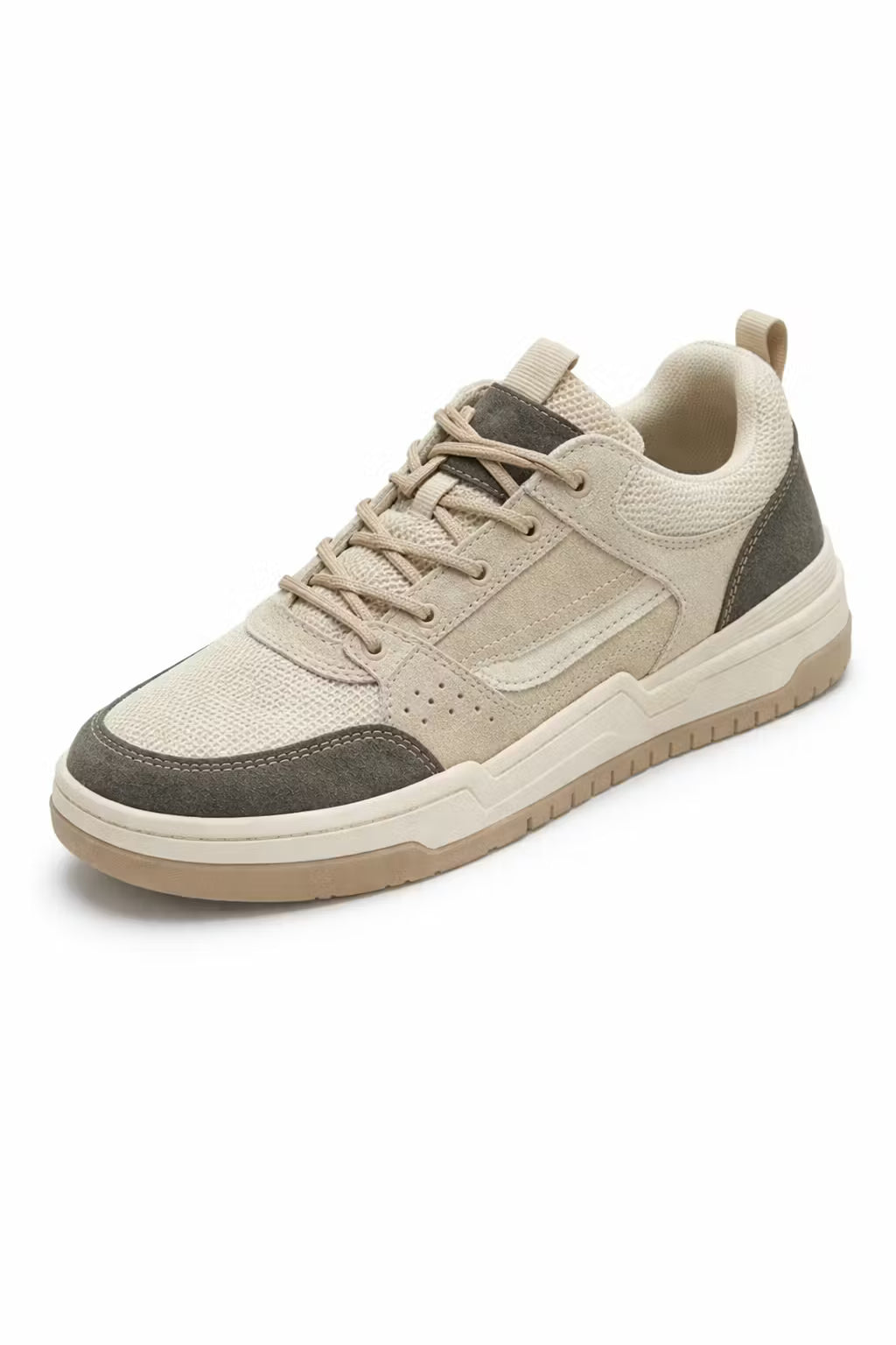 Mesh Panel Low-Top Skate Sneakers