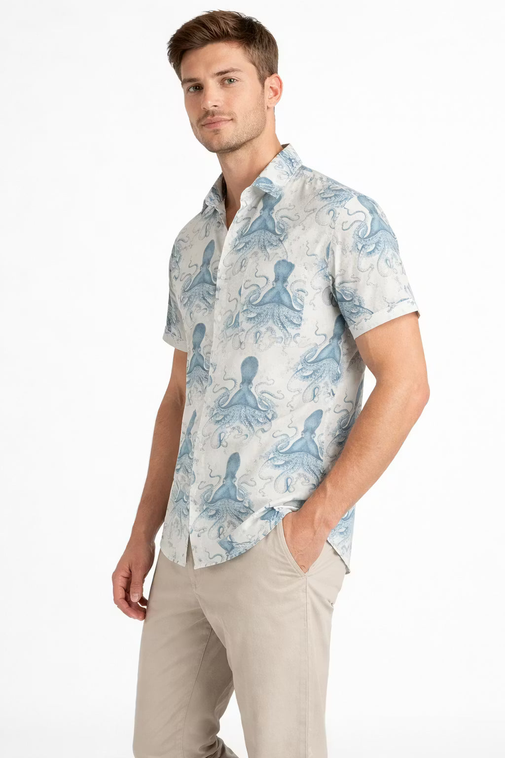 Mariner Octopus Print Woven Shirt