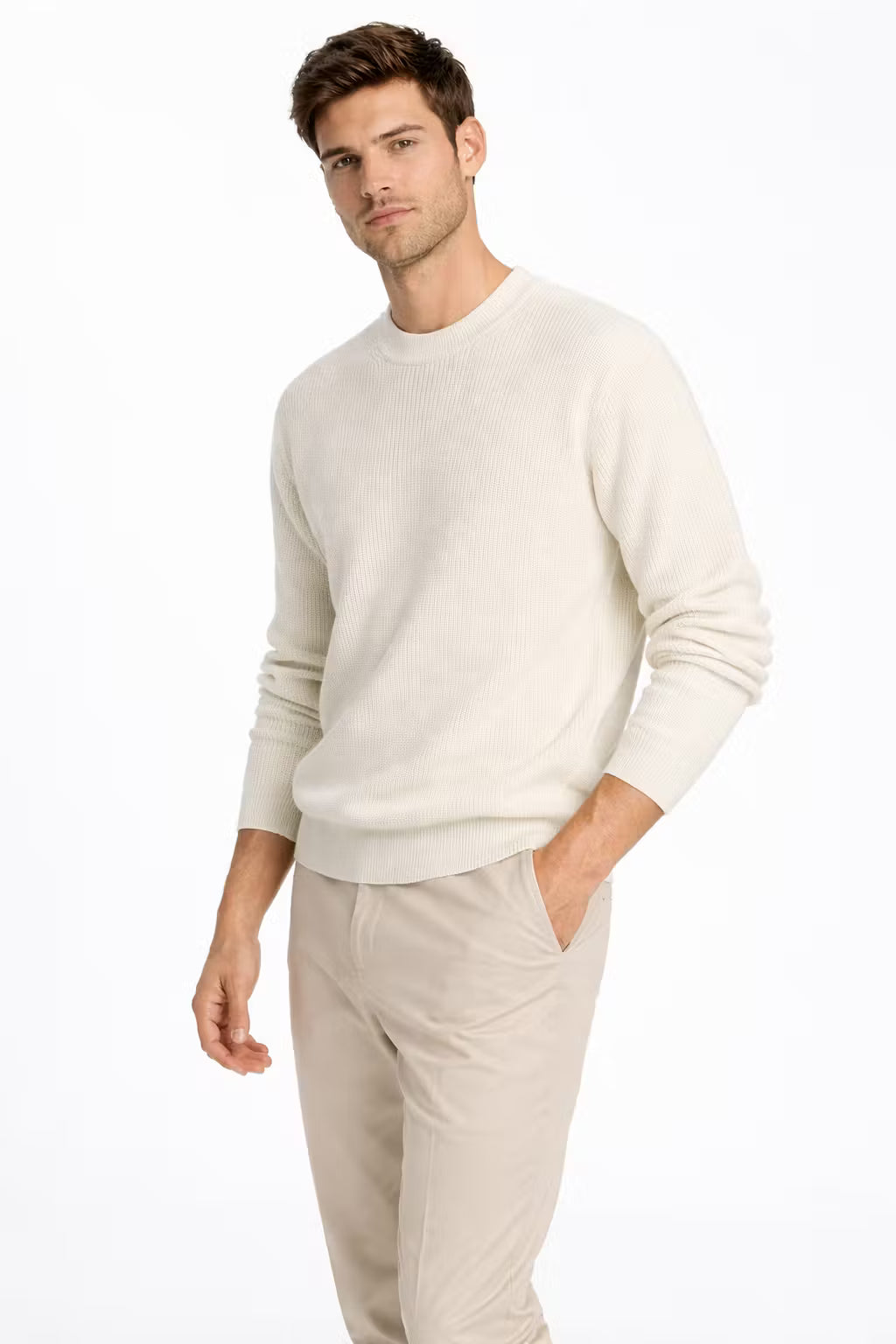 Ribbed Knit Long Sleeve Shirt