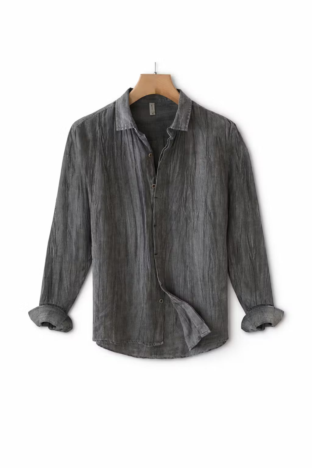 Men’s Linen Home Button Shirt