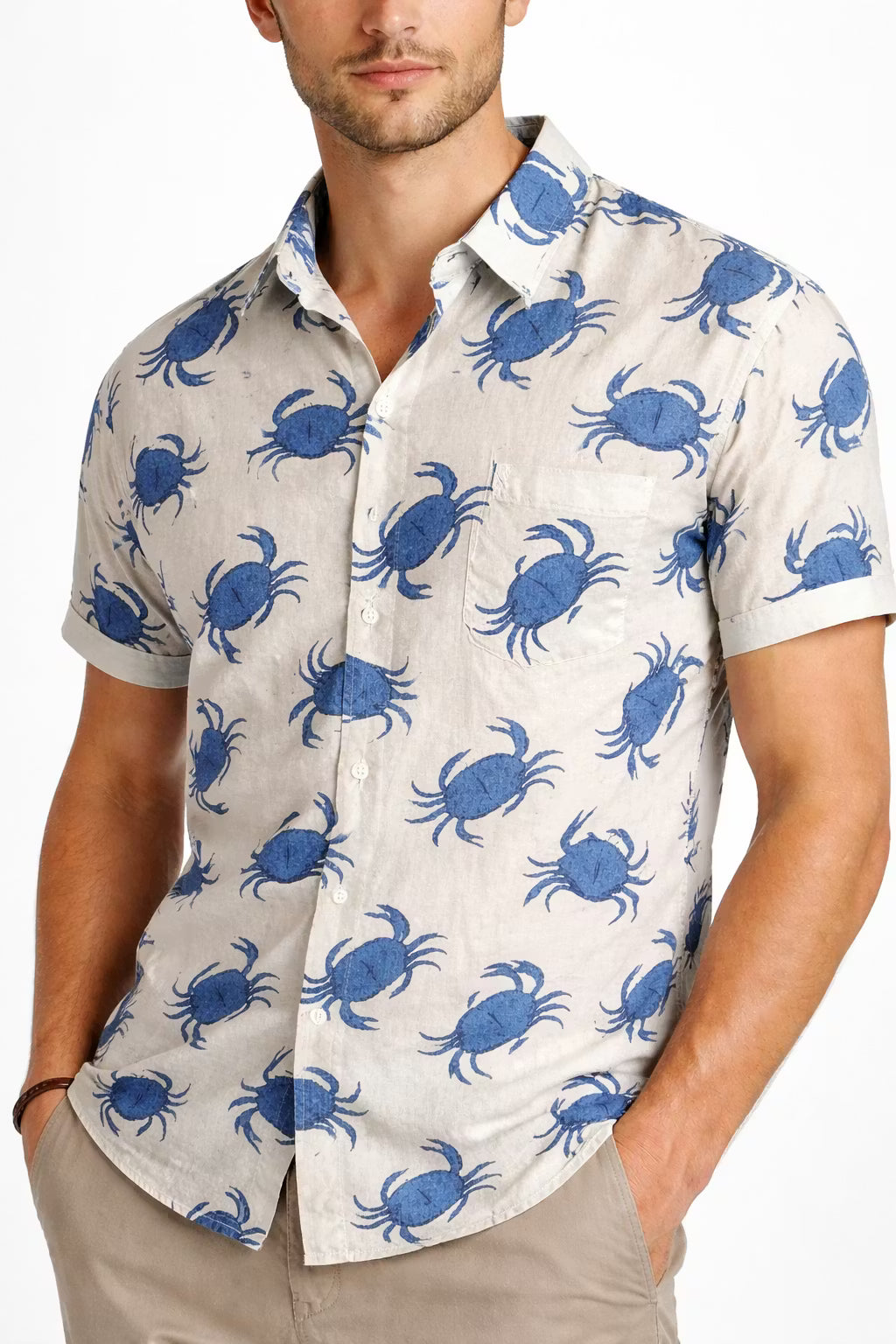 Nautica Crab Print Woven Shirt