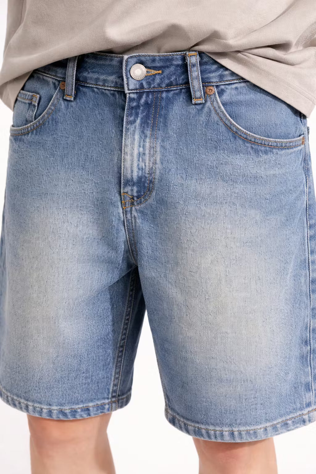 Vintage Wash Relaxed Denim Jorts