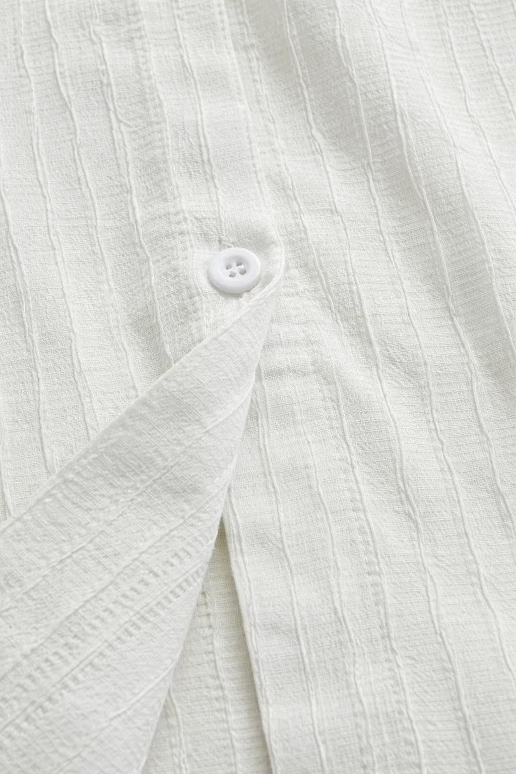 Textured Rib Dress Button Shirt