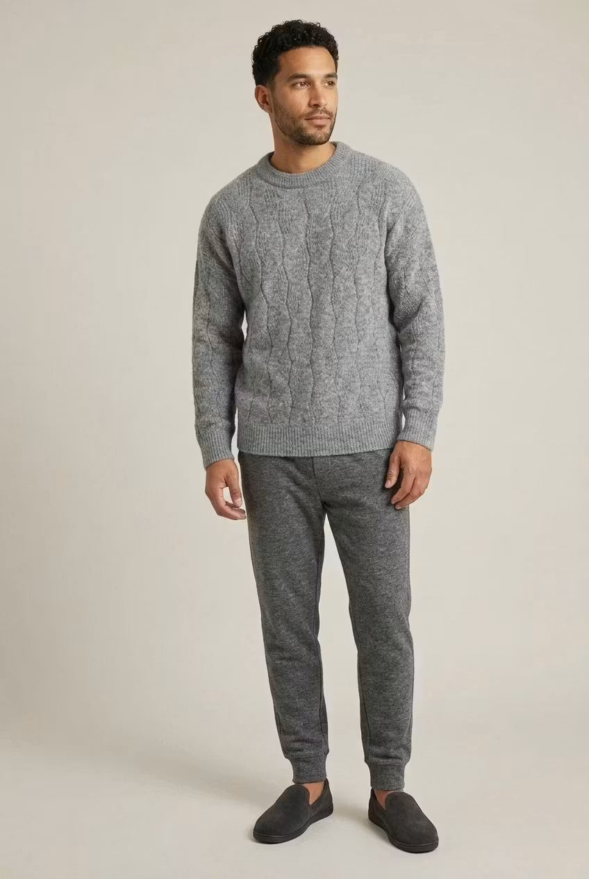 Textured Knit Crew