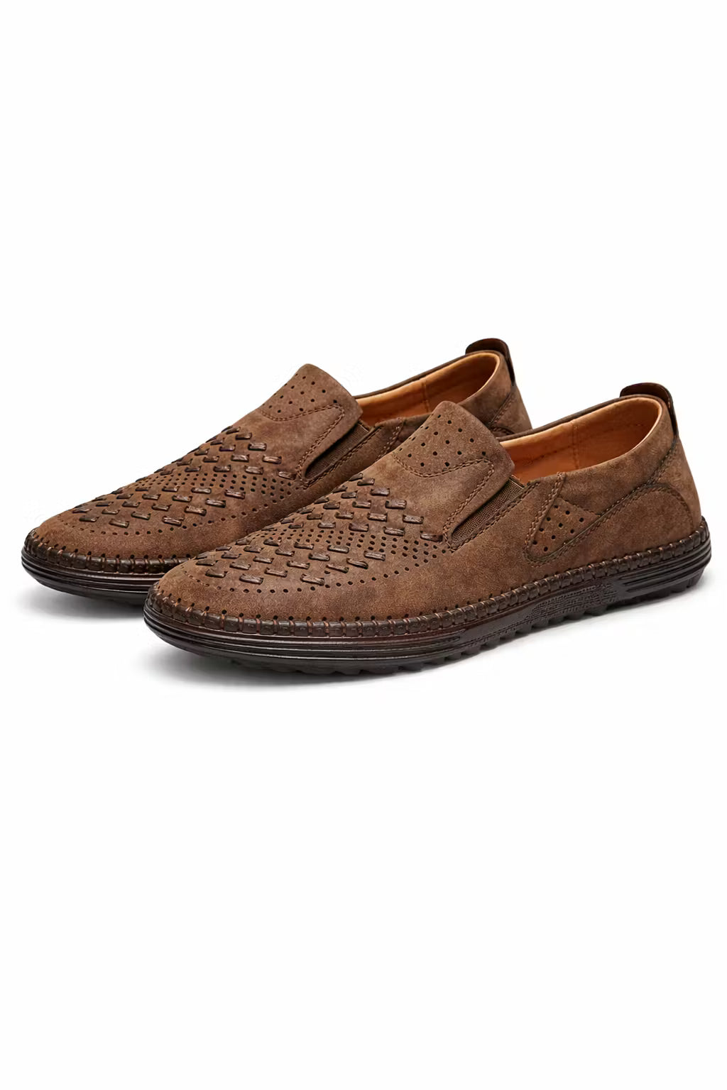 PerforaFlex Slip-On Leather Loafers