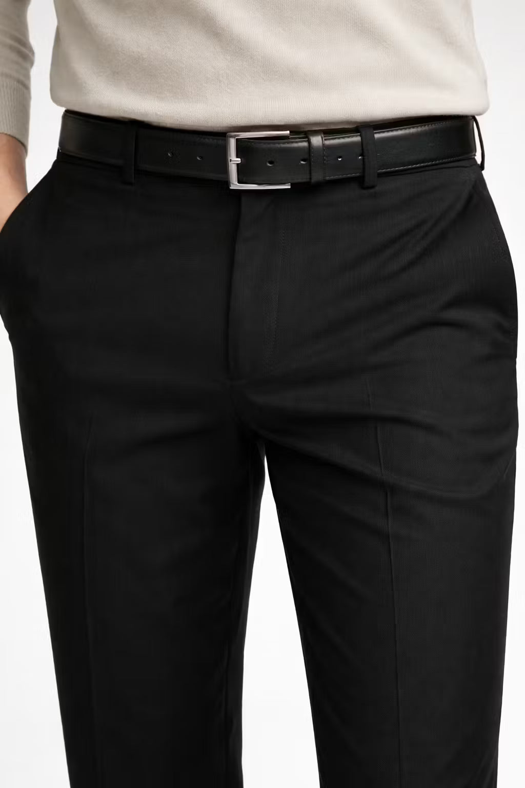 Tailored Straight-Leg Dress Trousers