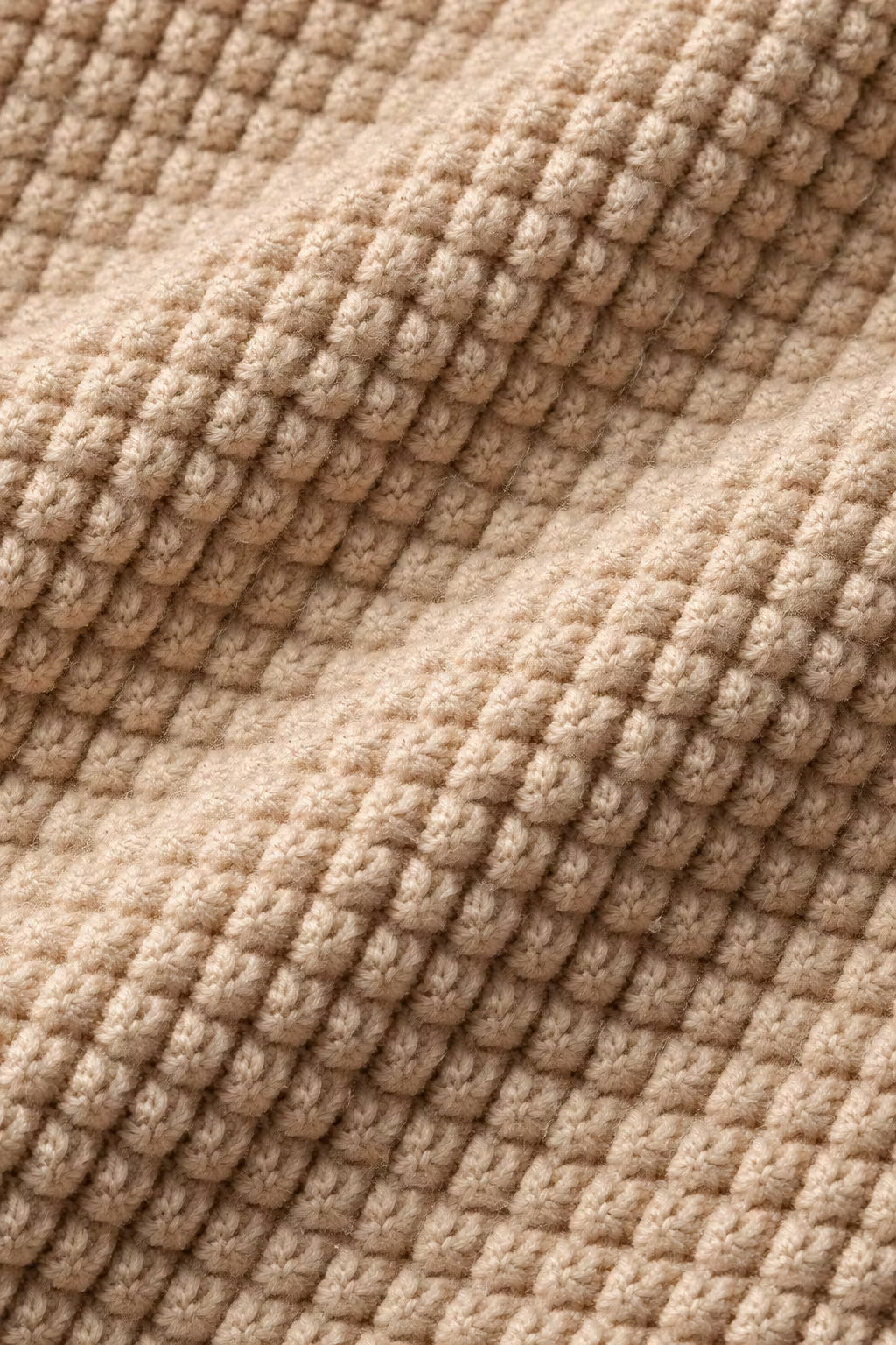 Waffle Knit 5-Button Cardigan