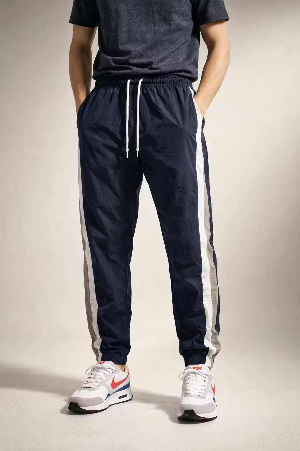 Thin Contrast Stripe Casual Sports Pants