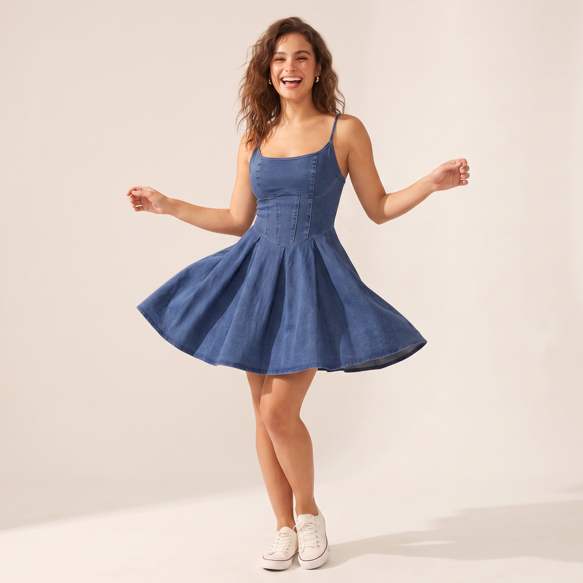 Marina mini-jurk met strikdetail