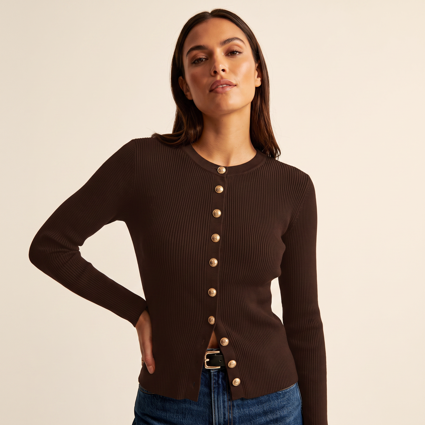Cove donkerbruin vest