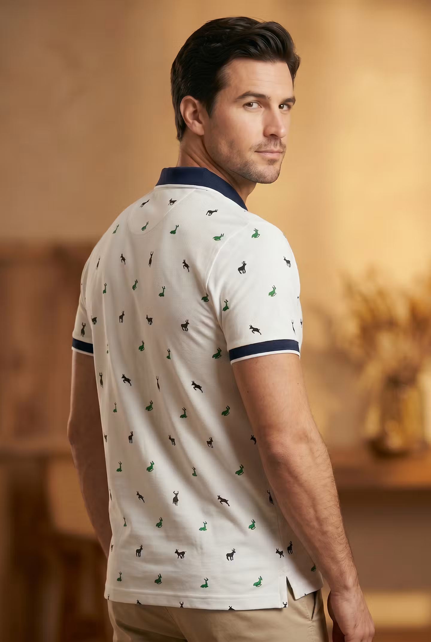 Deer Point Printed Polo
