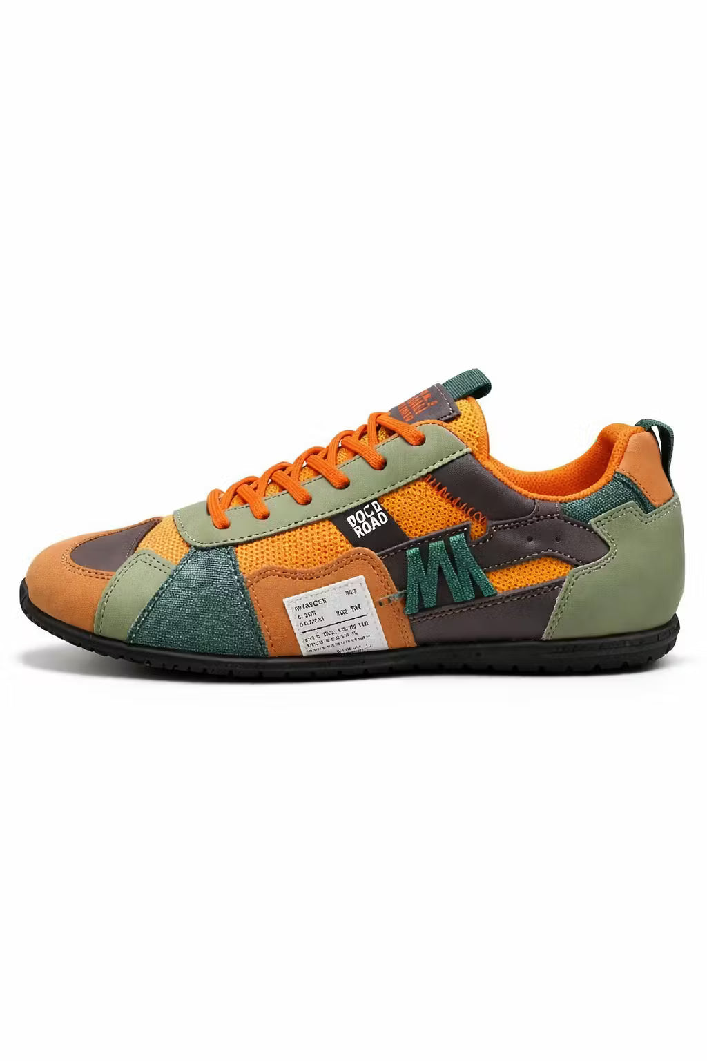 Multi-Panel Trail Style Lace-Up Trainers