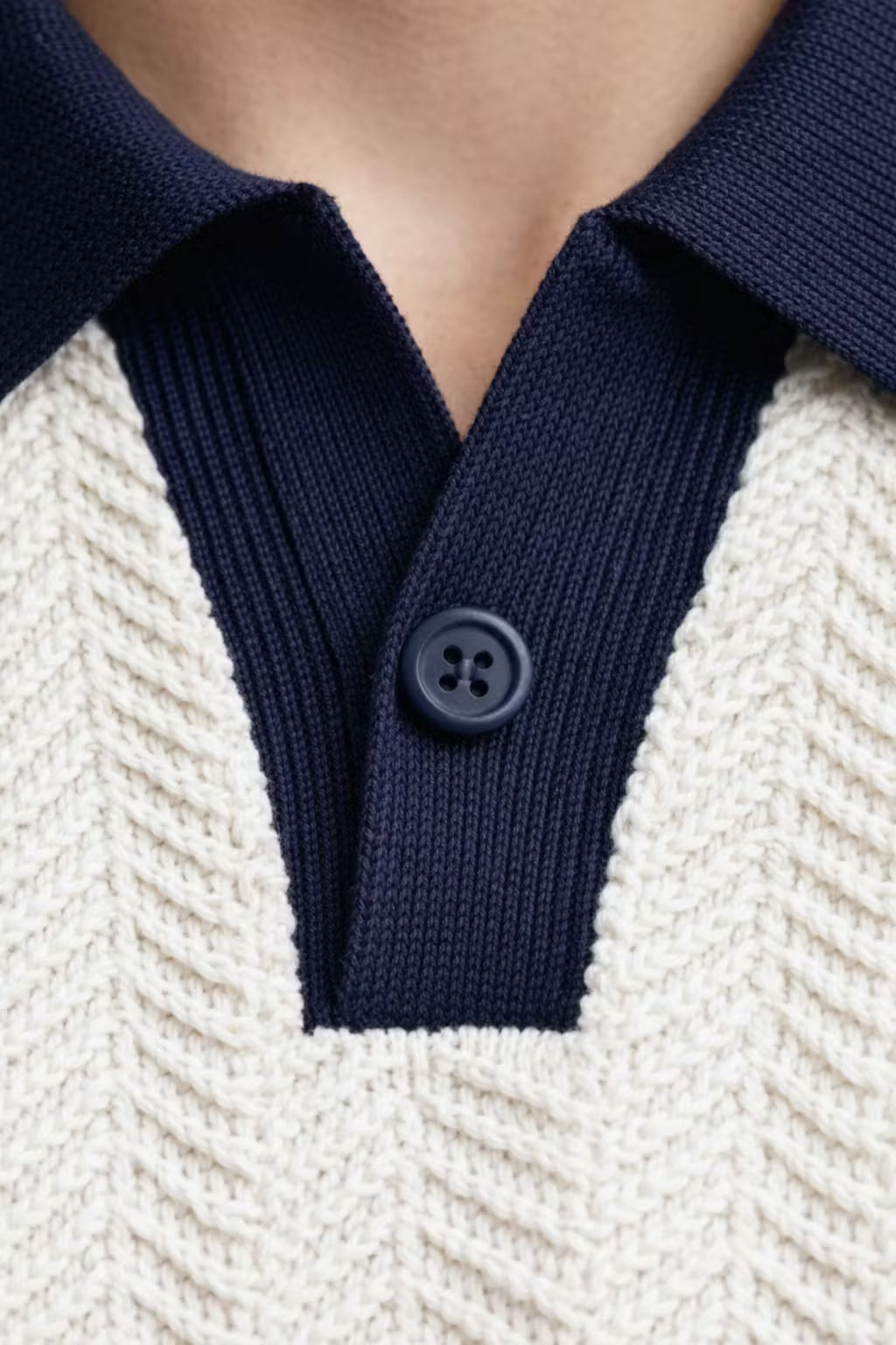 Men’s Textured Knit Polo Shirt