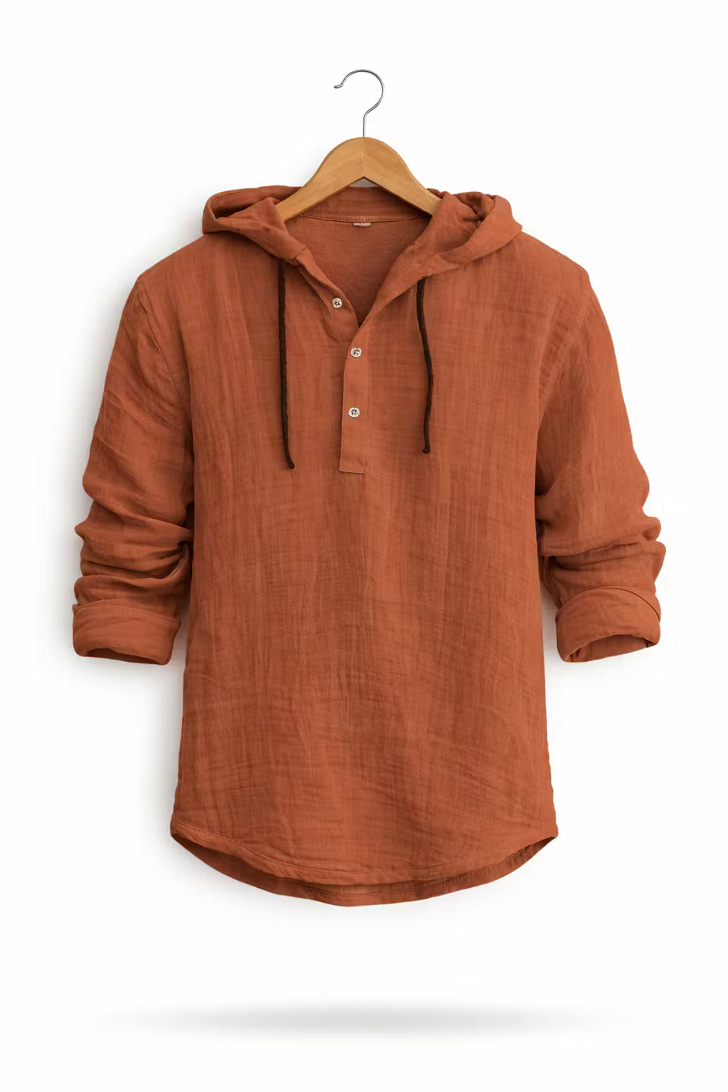 Hooded Henley Shirt