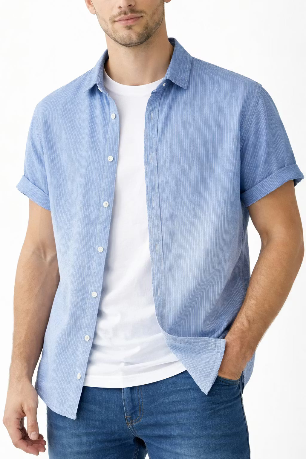 Riviera Textured Woven Button Shirt