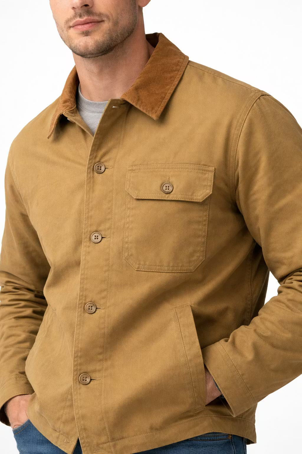 Cord Collar Chore Jacket