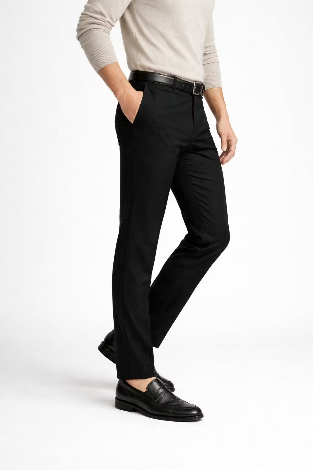 Tailored Straight-Leg Dress Trousers