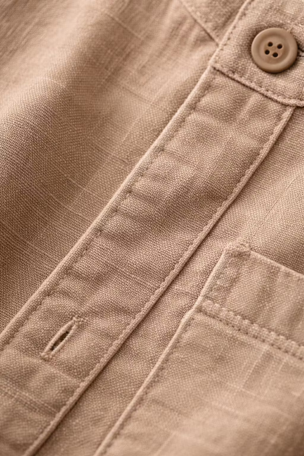 Men’s Linen Home Long Sleeve Button Shirt