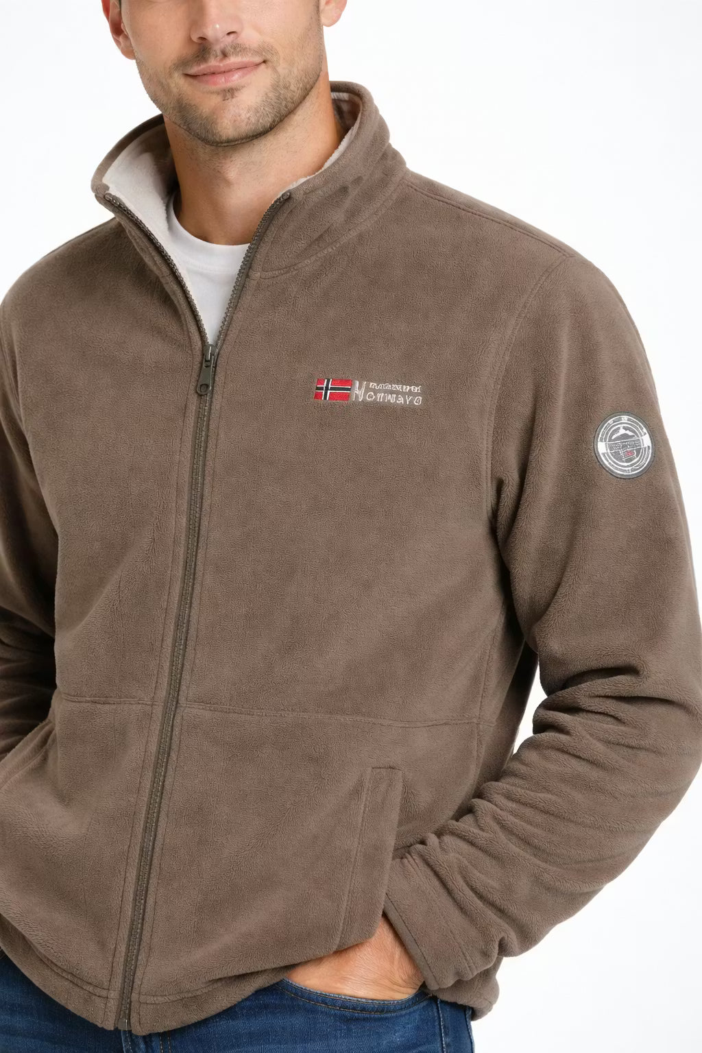 Men’s Fleece Jacket With Zip Front
