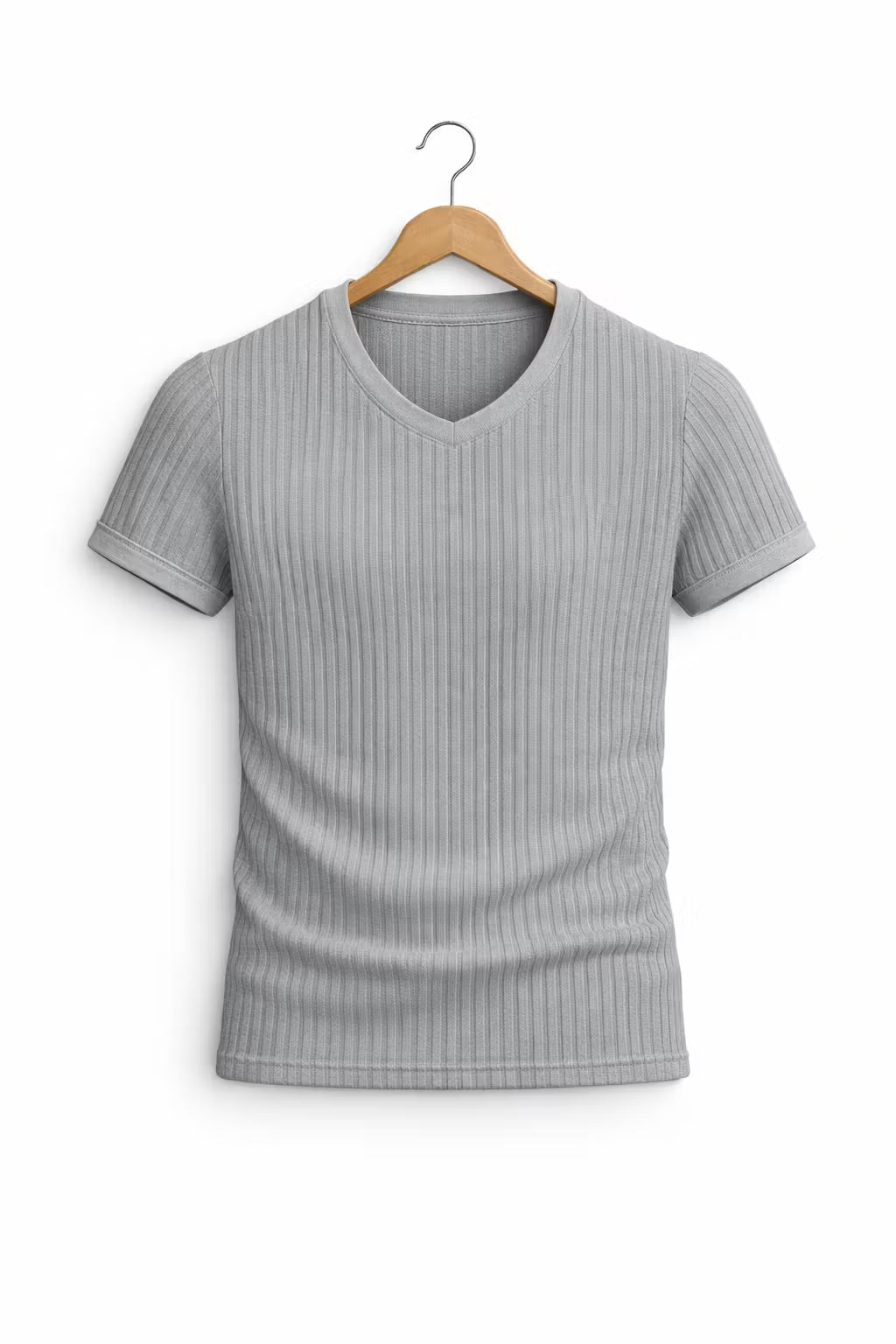 Ribbed City V-Neck Tee