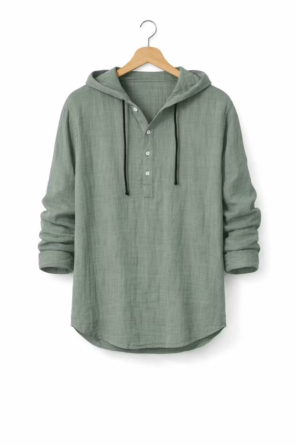 Hooded Henley Shirt