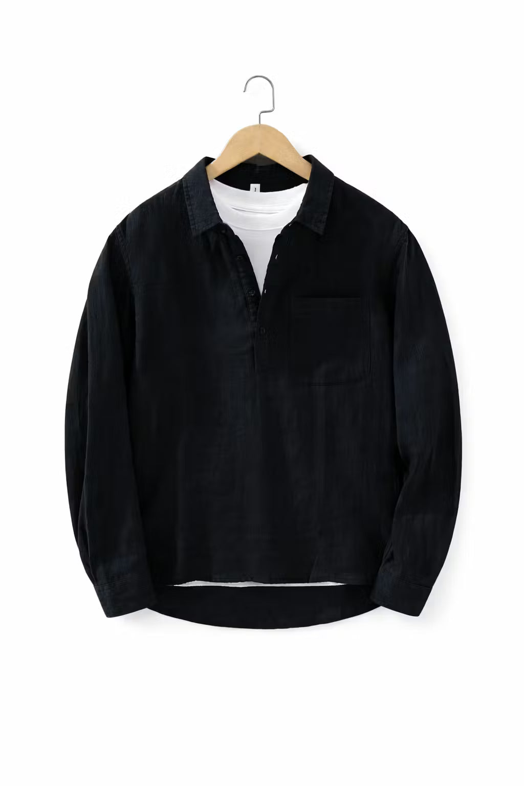 Men’s Cotton Home Long Sleeve Pullover Shirt