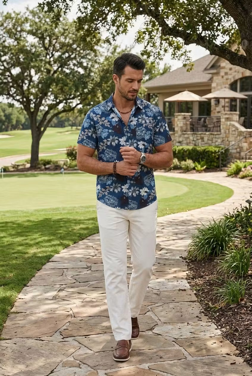 The Bluewater Floral Resort Shirt
