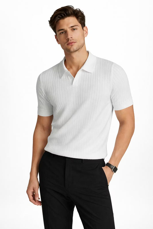 Harbour Line Ribbed Knit Polo