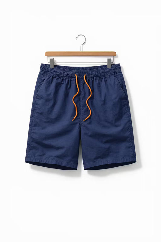 Elastic Drawstring Nylon Shorts