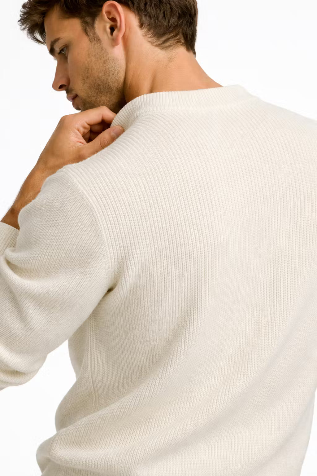 Ribbed Knit Long Sleeve Shirt