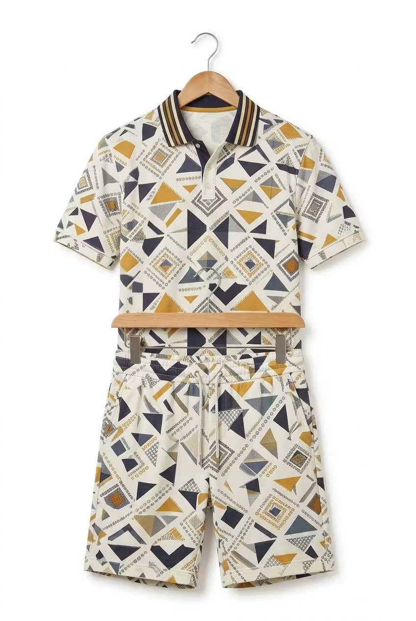 Monaco Geo Polo Set