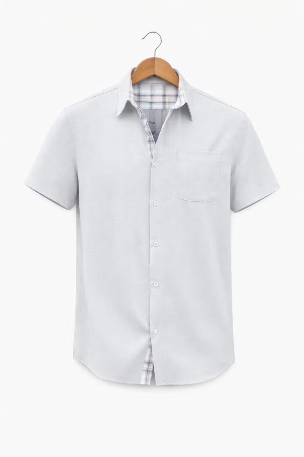 Textured Short Sleeve Button Shirt