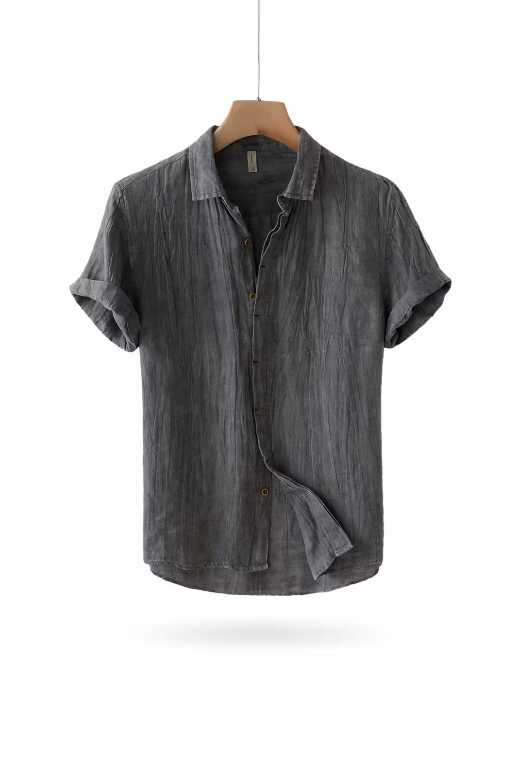 Men’s Linen Home Button Shirt
