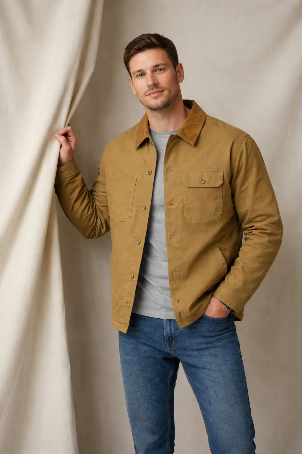 Cord Collar Chore Jacket