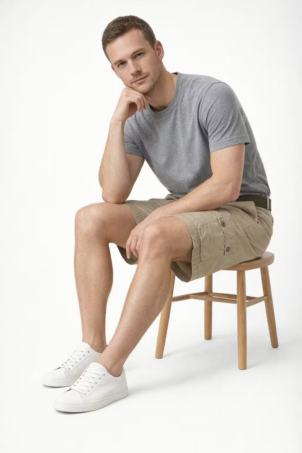 Utility Pocket Cotton Cargo Shorts