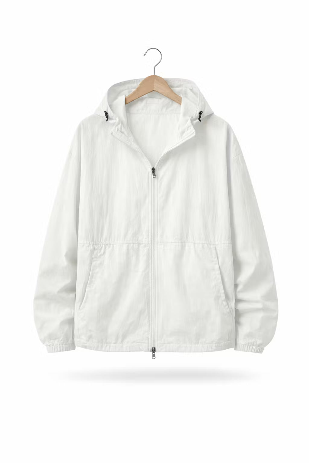 Crinkle Nylon Hooded Jacket