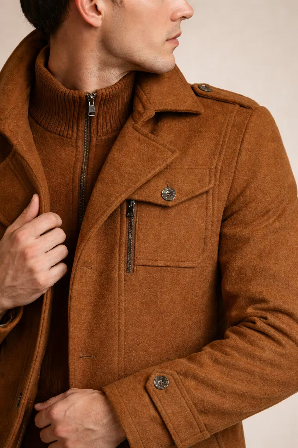 Men’s Structured Mid-Length Coat