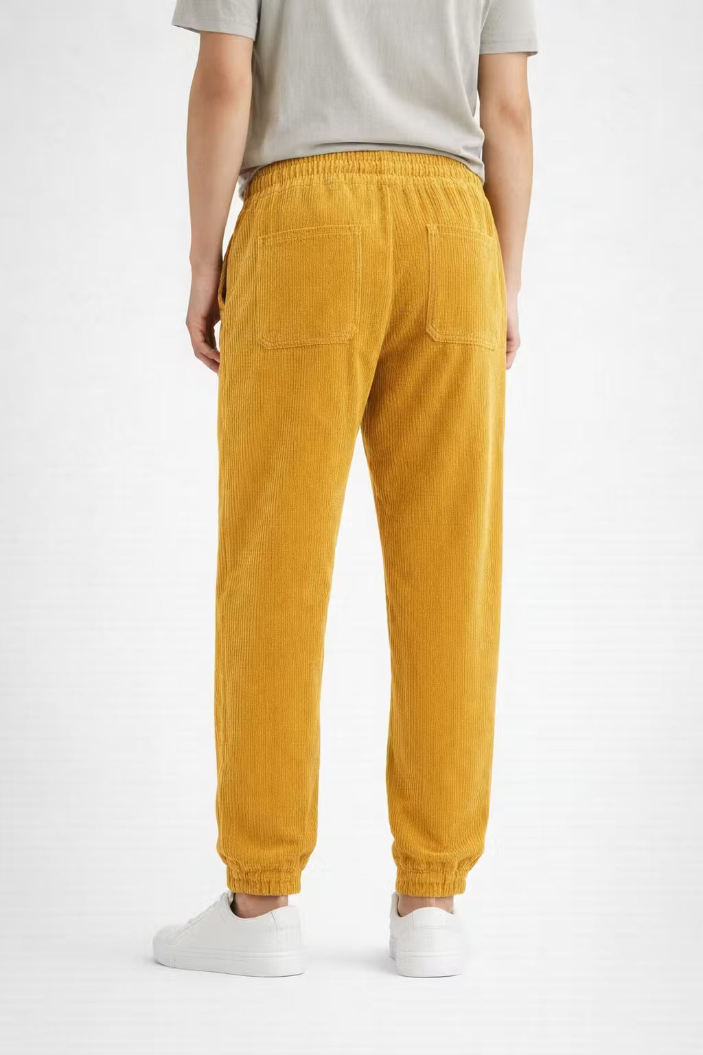 Rib Corduroy Drawstring Jogger Pants