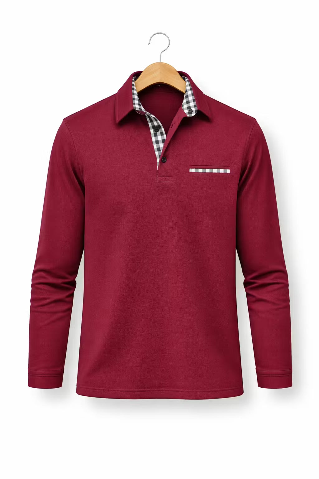 Monroe Plaid Trim Polo Shirt