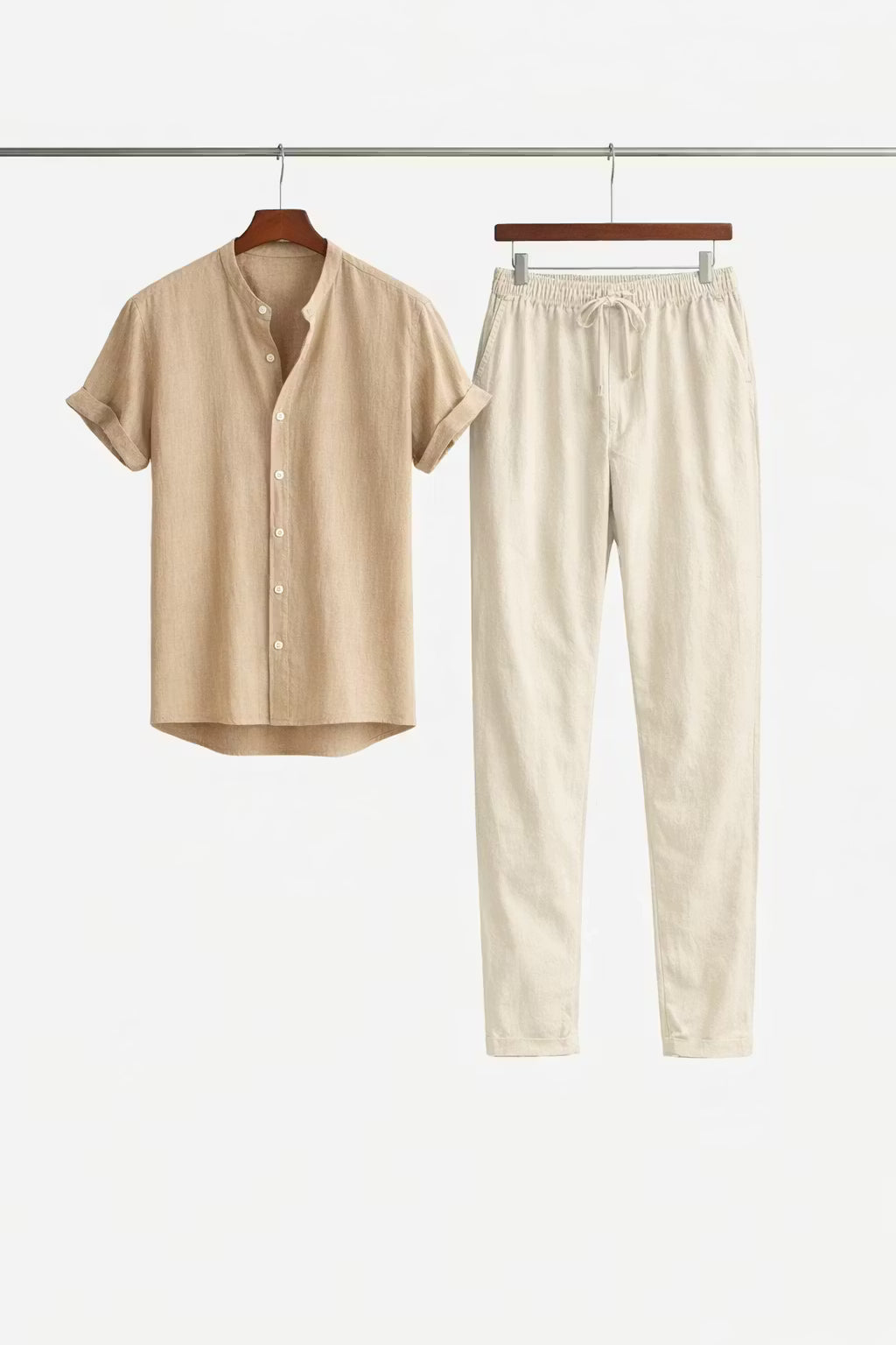 Relaxed Two-Piece Button Shirt Set