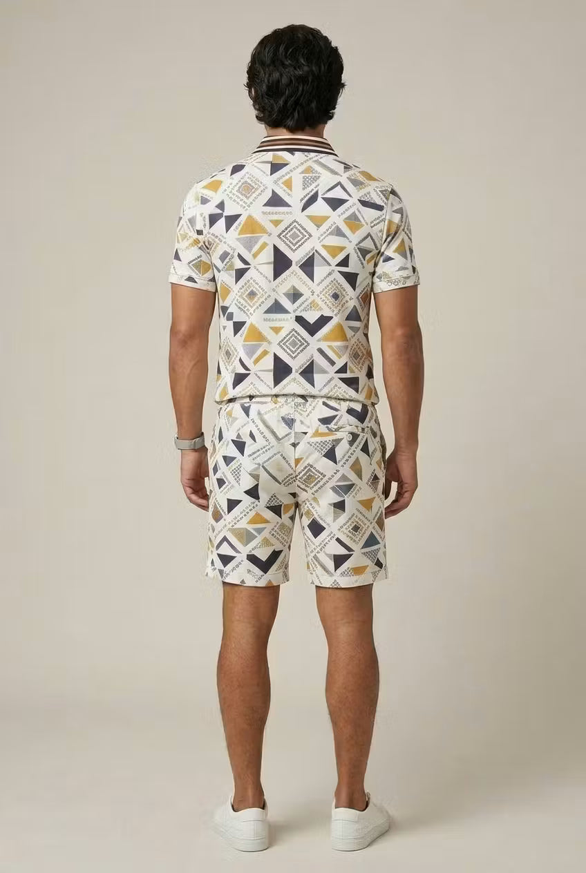 Monaco Geo Polo Set