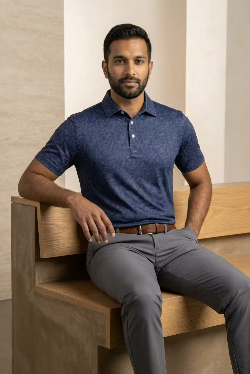 Fairway Leaf Performance Golf Polo