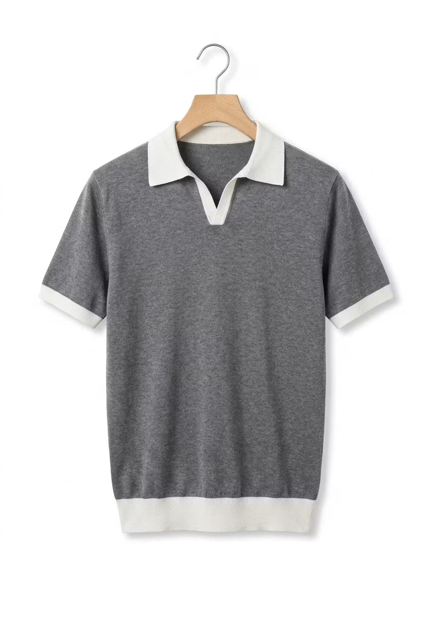 Langford Contrast Knit Polo