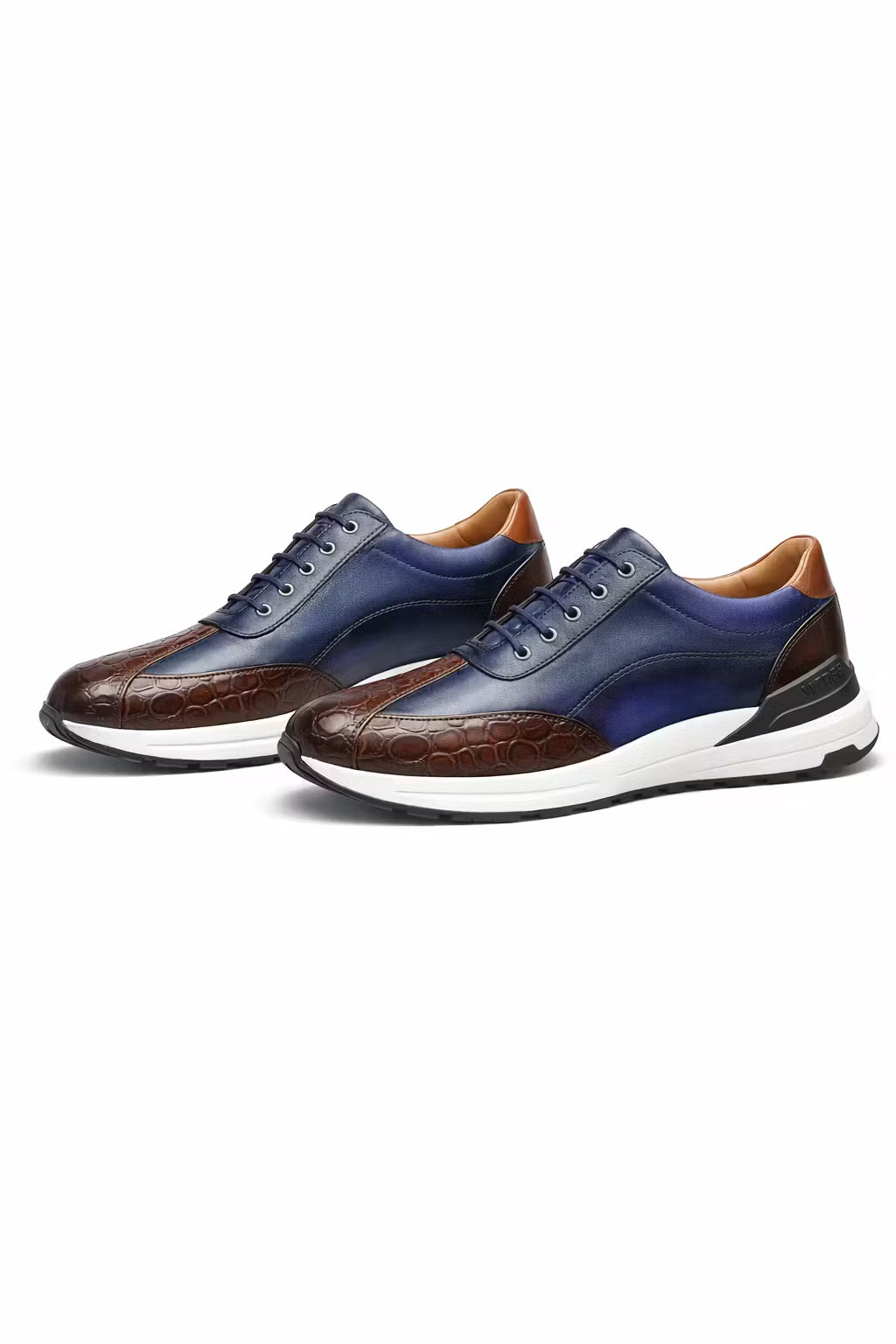 Croc Panel Hybrid Lace-Up Sneakers