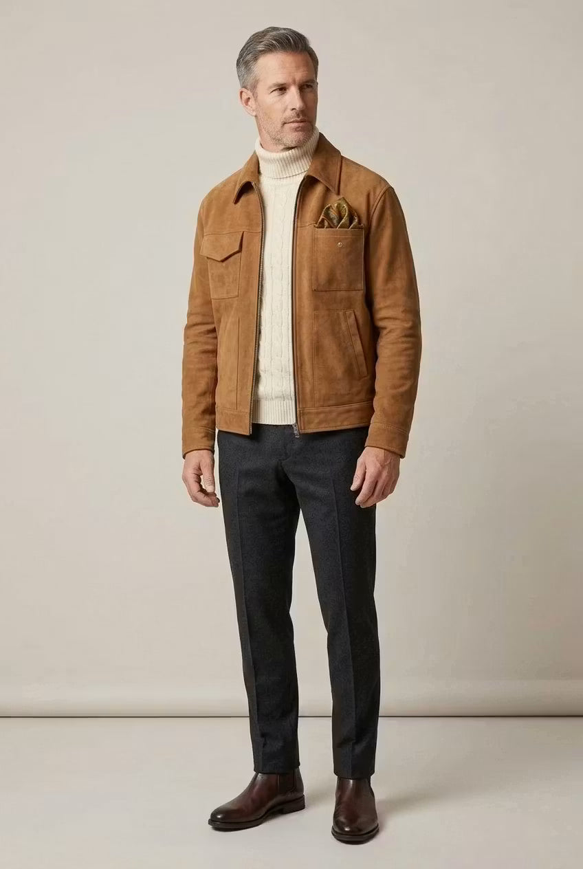 The Carrick Suede Utility Jacket
