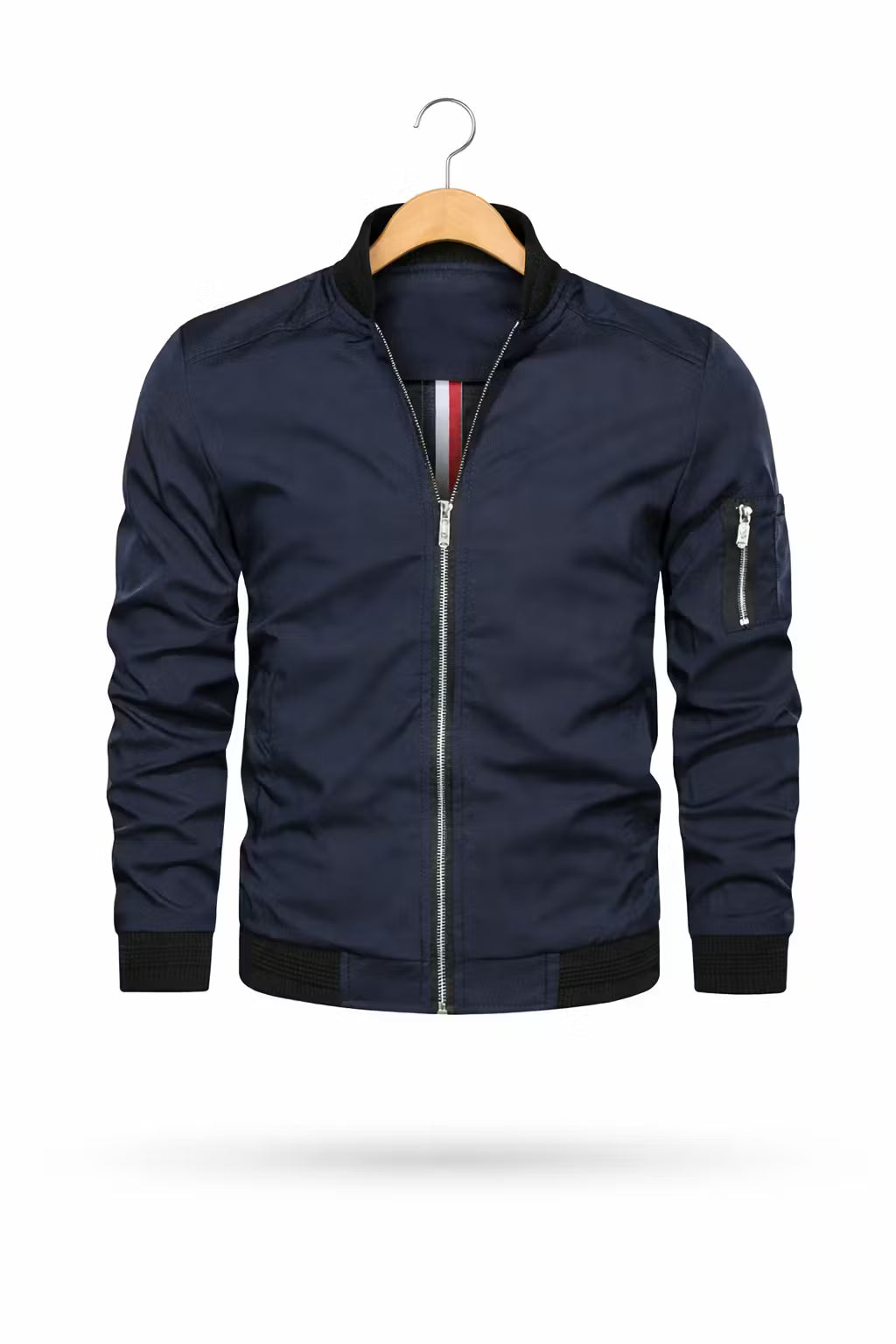 Structured Zip Bomber Jacket