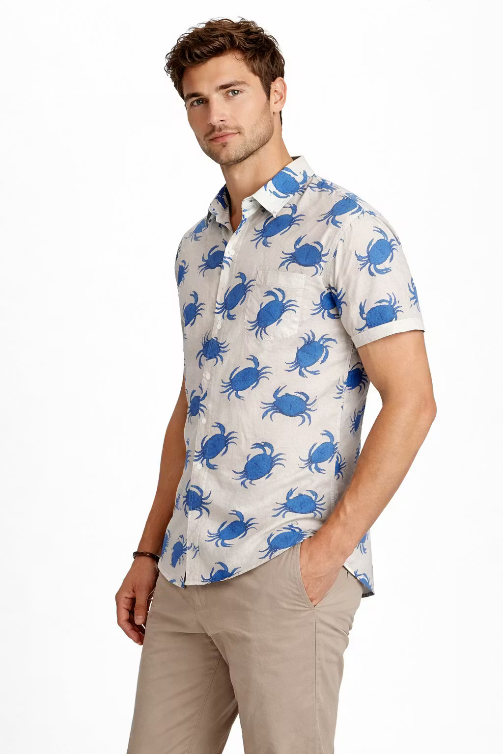 Nautica Crab Print Woven Shirt