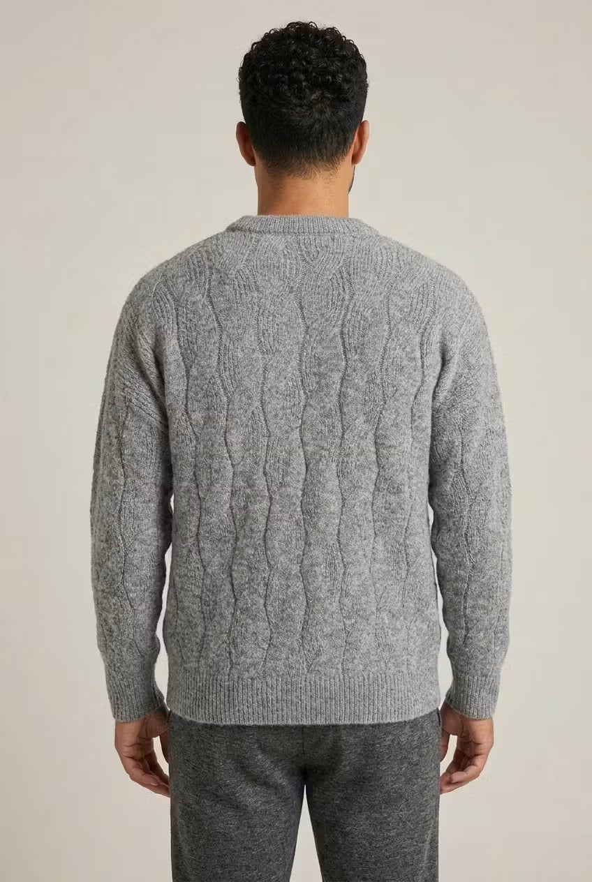 Textured Knit Crew